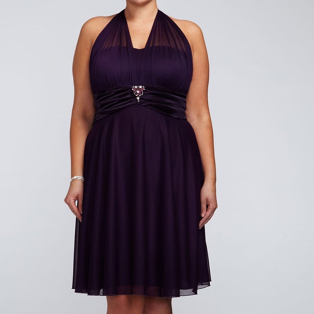 David’s Bridal- purple halter dress